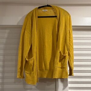 Madewell mustard yellow  Open-Front Women's Sweater cardigan